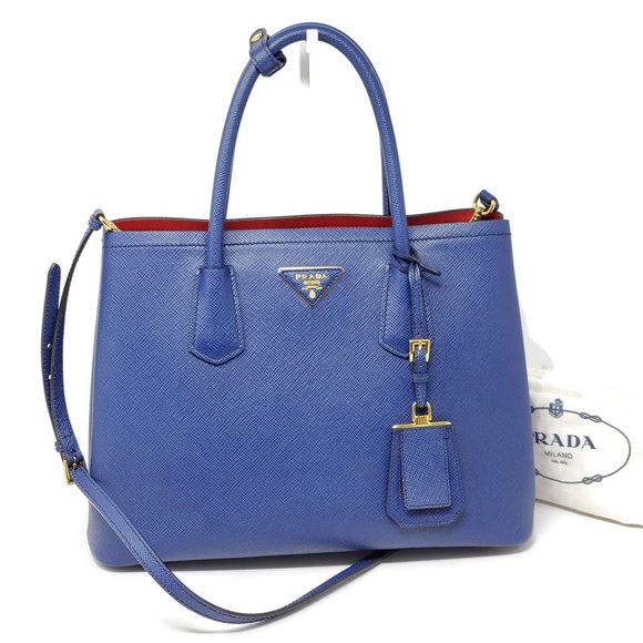 Prada Handbags - Prada Double Cuir Saffiano Medium Crossbody Bag